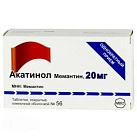 Акатинол Мемантин тб п/плен об 20мг бл пач карт N14x4 Роттендорф/Мерц ГЕР 