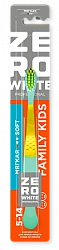 Зубная щетка детская  ZeroWhite Family kids soft 5-14лет мягкая N1x1 ЛенПластПолимер РОС 
