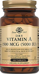 Солгар Сухой витамин А (БАД) тб 1500мкг фл N100x1 Solgar Vitamin США 