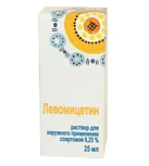 Левомицетин р-р спирт 0.25% 25мл фл N1x1 Киров. ФФ РОС 