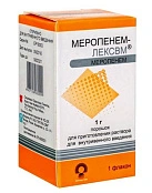 Меропенем-ЛЕКСВМ пор д/р-ра в/в 1г 1г фл пач карт N1x1 Интерфарма РОС 