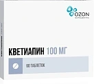 Кветиапин тб п/плен об 100мг уп конт яч пач N30x2 Озон РОС 