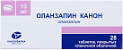 Оланзапин Канон тб п/плен об 10мг уп конт яч пач N7x4 Канонфарма РОС 