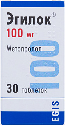 Эгилок тб 100мг фл пач карт N30x1 Эгис ВЕН 