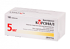 Коронал тб п/плен об 5мг бл пач карт N10x10 Санека Фармасьют СЛВ 