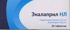 Эналаприл НЛ тб 12.5мг+10мг уп конт яч пач N10x2 Озон РОС 