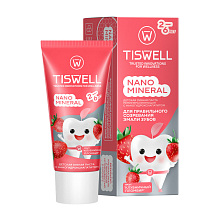 Зубная паста детская "Tiswell" реминерализующая с наногидроксиапатитом Клубничный пломбир от 2-6 лет 60г N1x1 Юнилевер Русь РОС